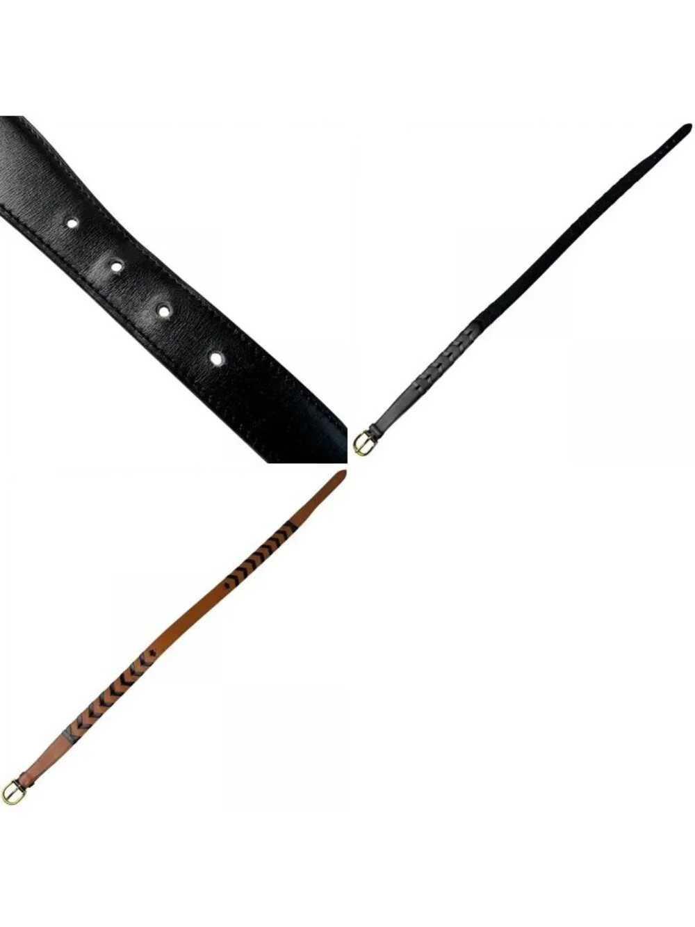 Hermes V-stitch Leather Belt 85